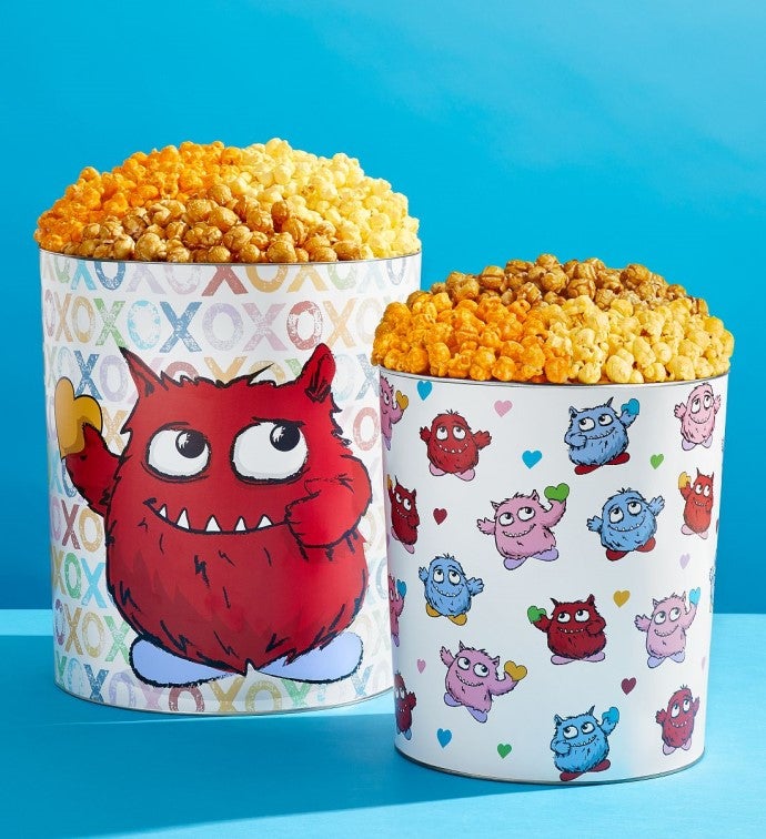 Monster Hugs Popcorn Tins
