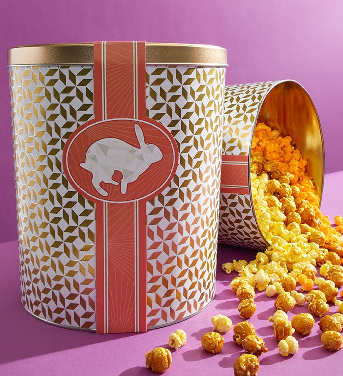 Easter Elegance 3 1/2 Gallon Popcorn Tin 3 Flavor