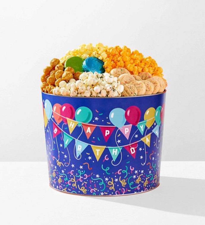 Best Birthday Ever 2 Gallon Premium Assortment Tin The Popcorn Factory