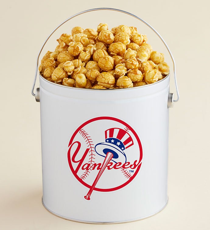 1 Gallon New York Yankees   Caramel Popcorn Tin