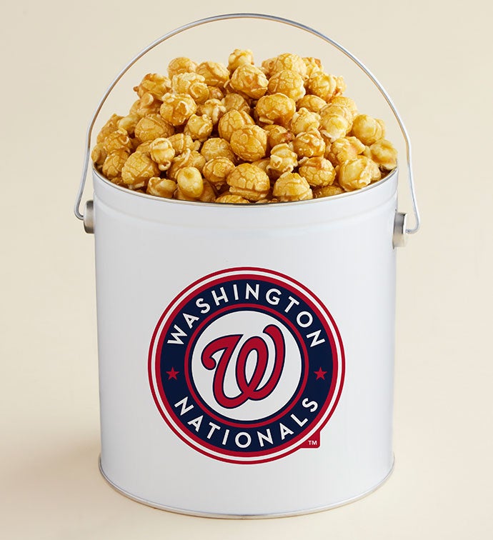 1 Gallon Washington Nationals   Caramel Popcorn Tin