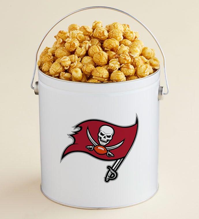 1 Gallon Tampa Bay Buccaneers   Caramel Popcorn Tin