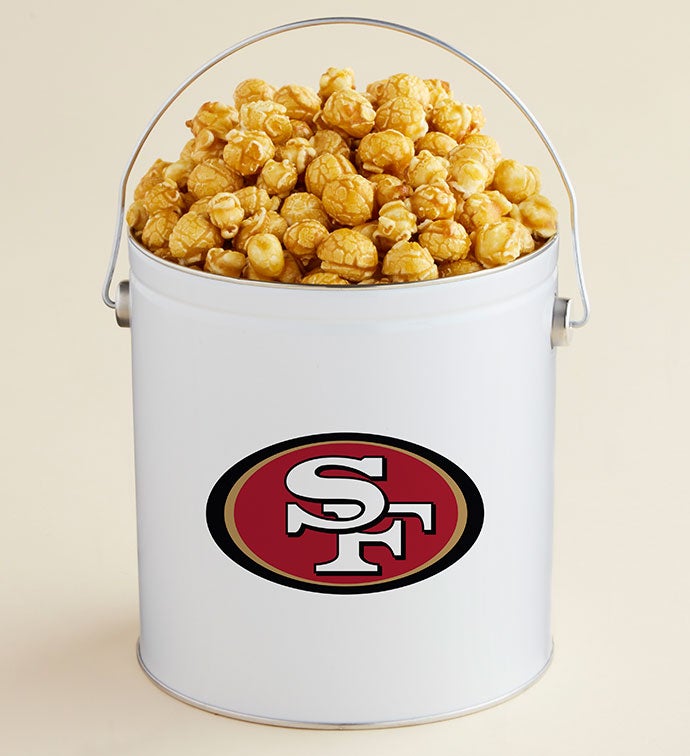 1 Gallon San Francisco 49ers Caramel Popcorn Tin The Popcorn Factory