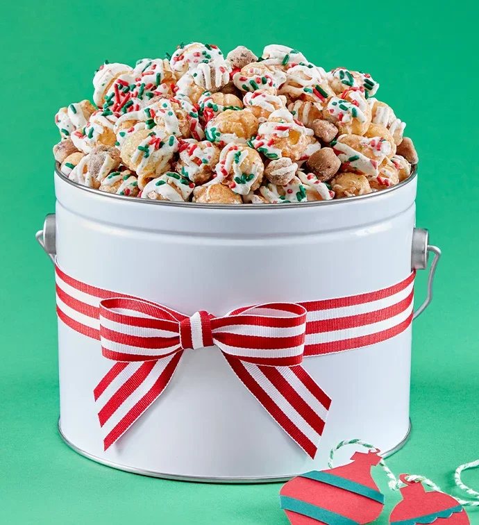 1 Gallon Holiday Cookie Dough Popcorn Pail | The Popcorn Factory