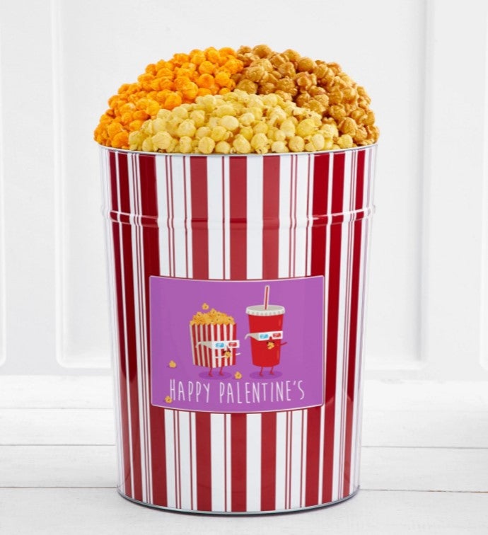 Tins With Pop® 4 Gallon Happy Palentines Popcorn Pop The Popcorn Factory