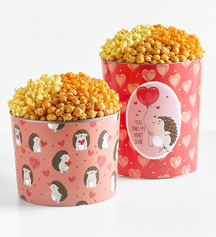 Hedge-Hugs 2 Gallon 3 Flavor Popcorn Tin