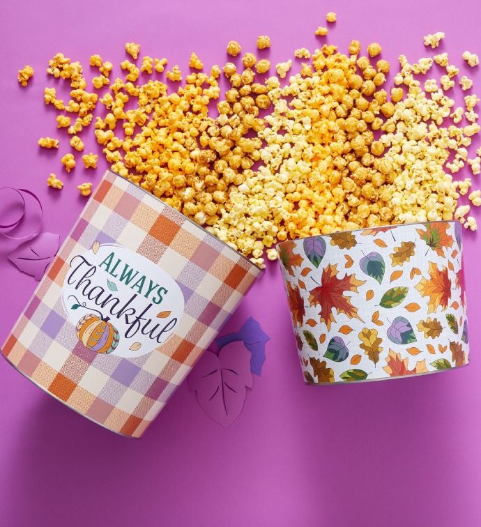 Fall Splendor 2 Gallon 3 Flavor Popcorn Tin