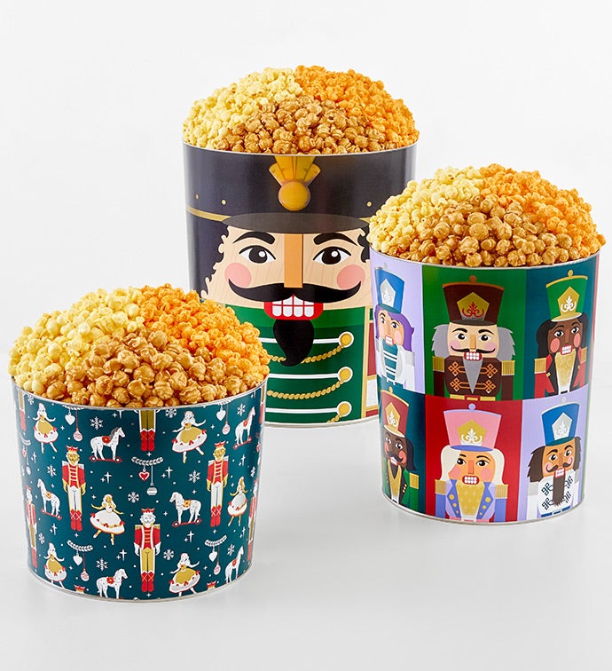 Nutcracker 3 1/2 Gallon 3 Flavor Popcorn Tin