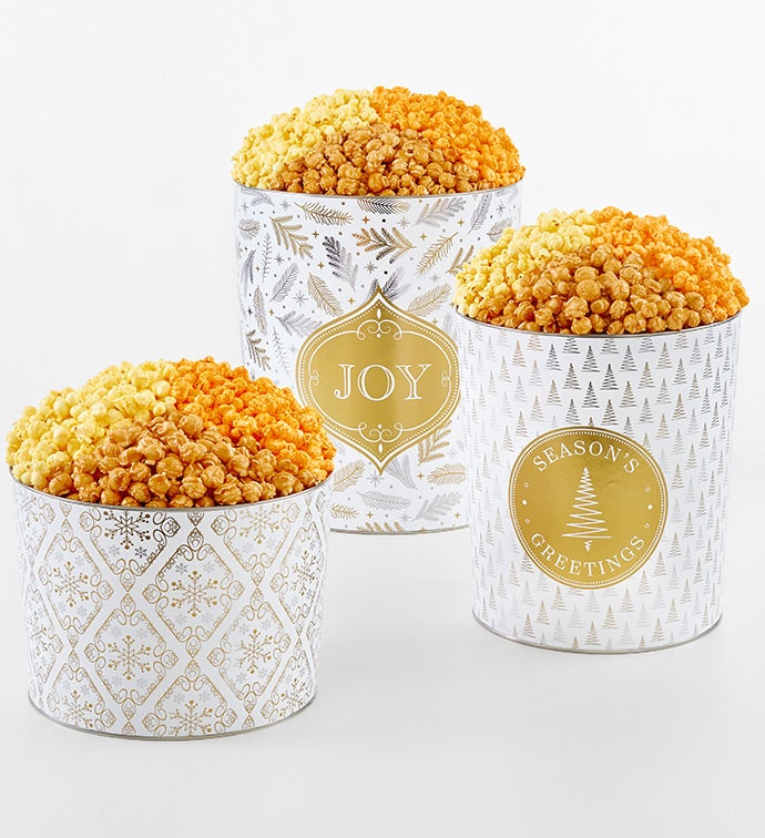 Joy 6 1/2 Gallon 3 Flavor Popcorn Tin