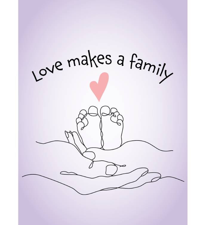 Love Makes A Family  Greeting Card