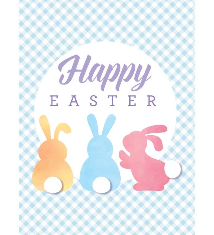 Happy Easter Gingham Greeting Card