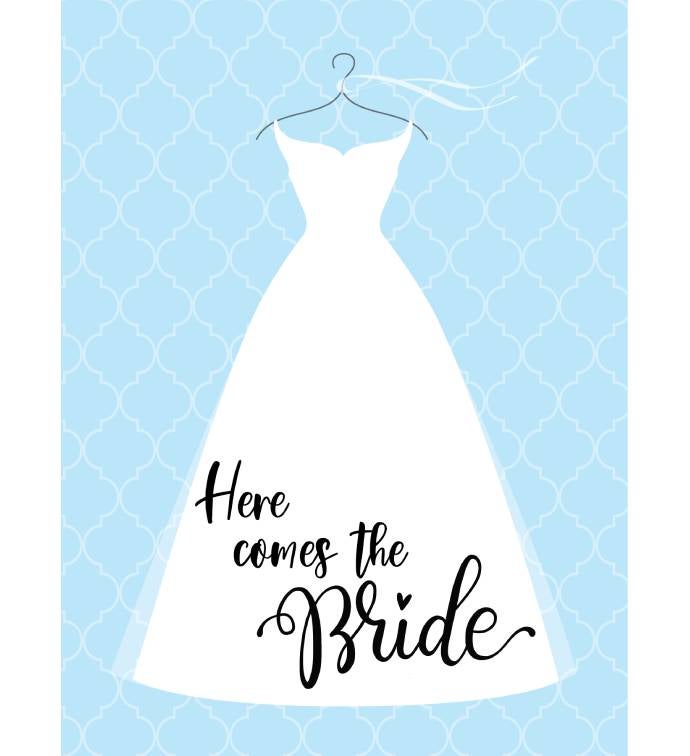 Here Comes The Bride Bridal Shower Greeting Card
