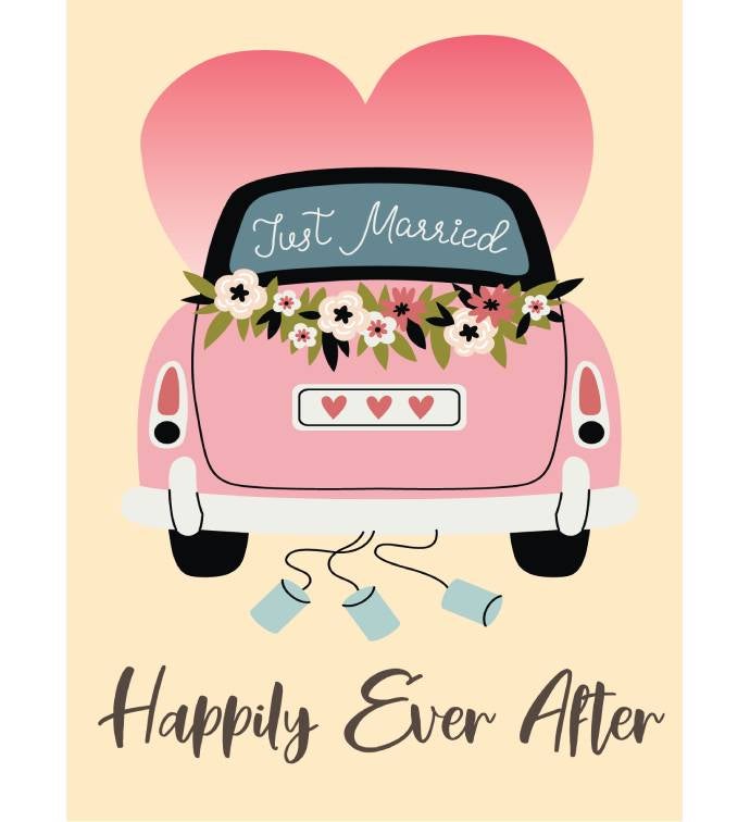 Just Married Wedding Greeting Card