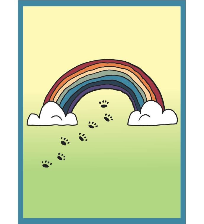 Rainbow Pet Sympathy Greeting Card