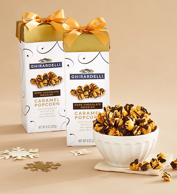 6pk Ghirardelli® Dark Chocolate Drizzled Caramel Popcorn