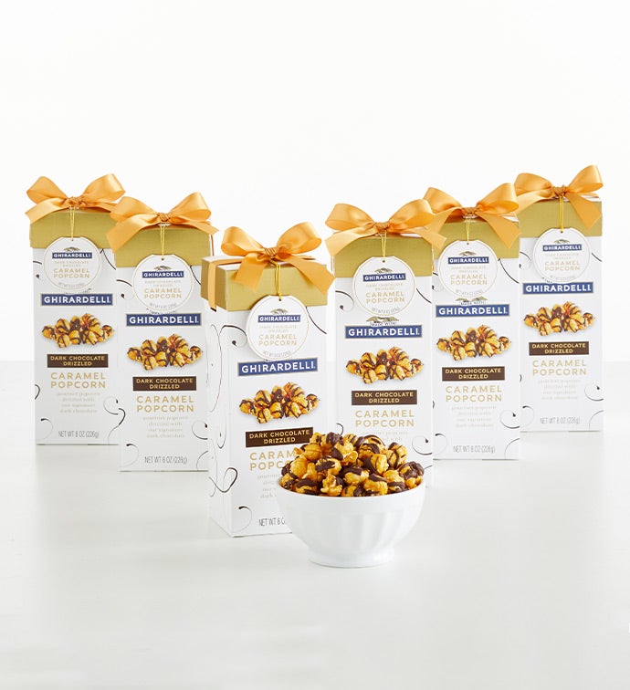 6pk Ghirardelli® Dark Chocolate Drizzled Caramel Popcorn