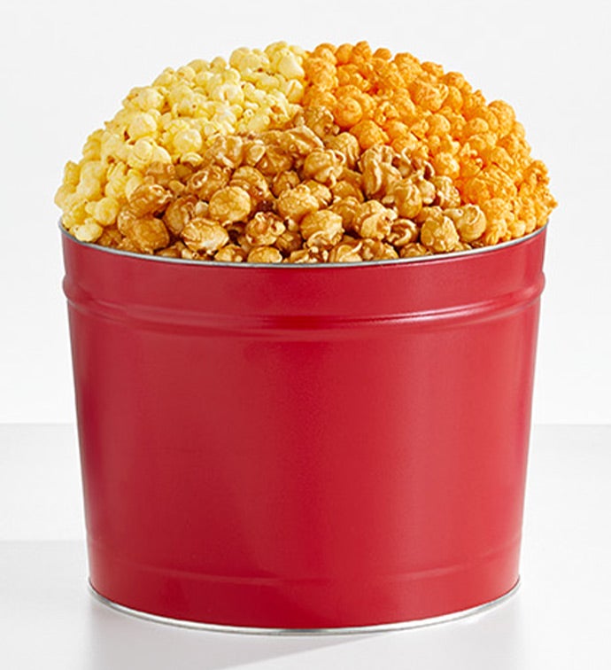 Simply Red 3 Flavor Popcorn Tins