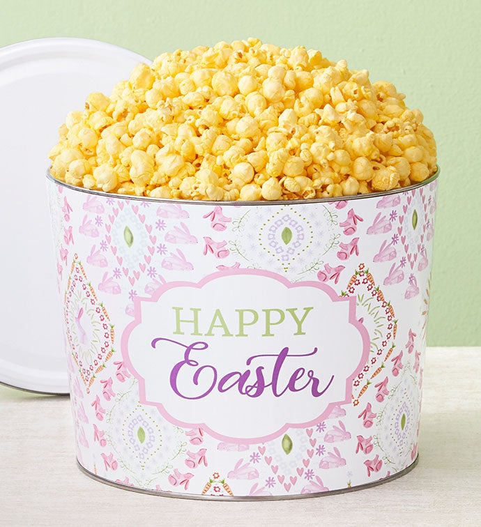 Happy Easter 2 Gallon Pick a Flavor Popcorn Tins