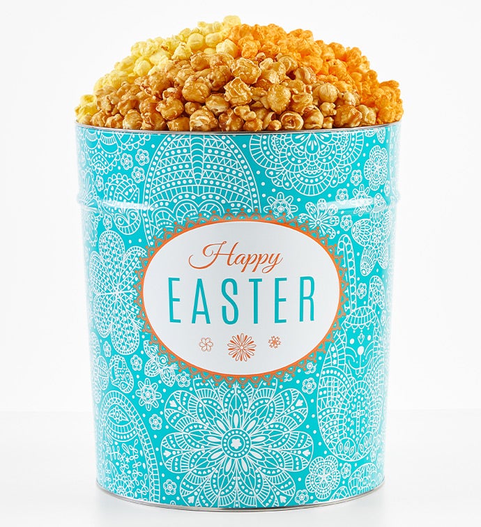 Garden Lace 3 1/2 Gallon 3 Flavor Popcorn Tin The Popcorn Factory