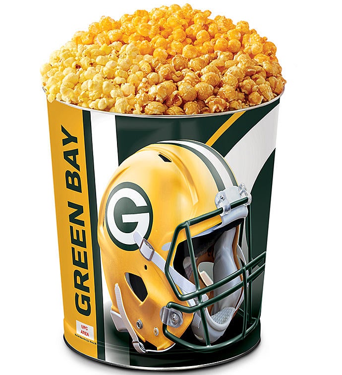 Green Bay Packers 3Flavor Popcorn Tins The Popcorn Factory 32576