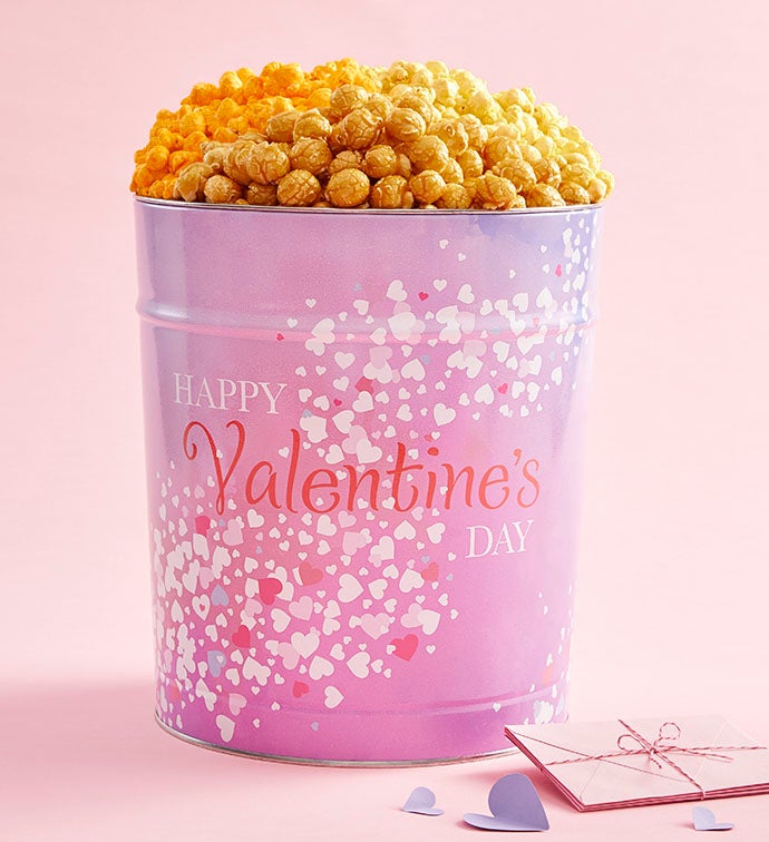 Bursting With Love 3 1/2 Gallon 3 Flavor Popcorn Tin