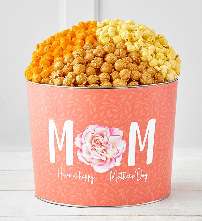 Blooms For Mom 3 Flavor Popcorn Tins
