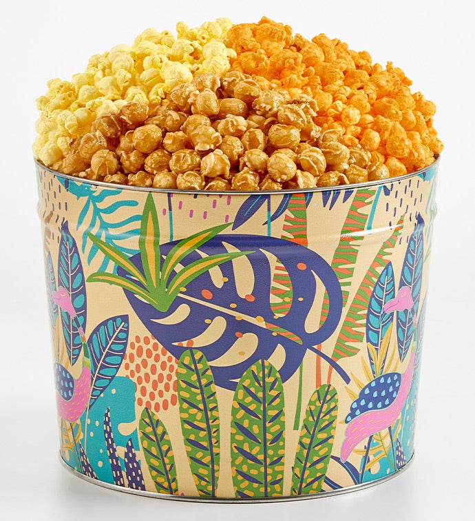 Tropical Vibes 2 Gallon 3 Flavor Popcorn Tin