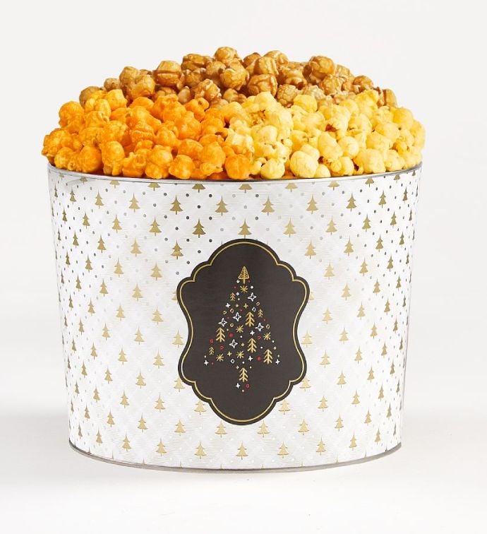 2 Gallon Twinkling Trees 3 Flavor Popcorn Tin