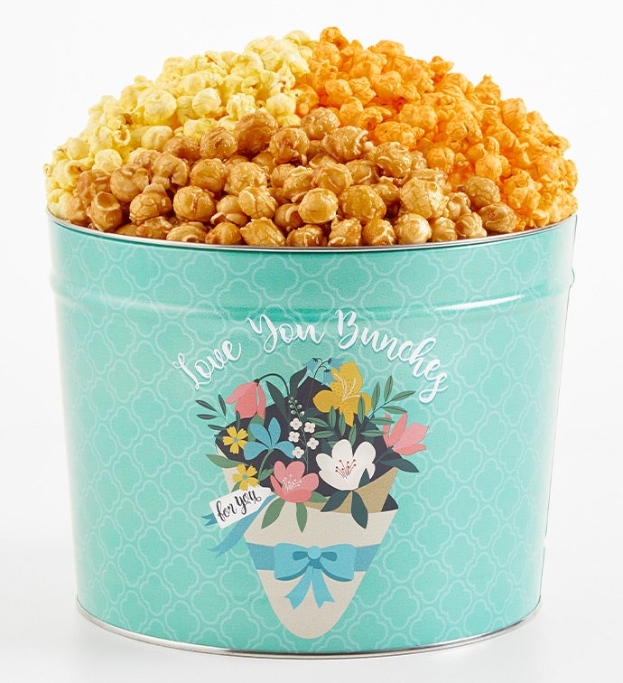 Love you Bunches 2 Gallon 3 Flavor Popcorn Tin