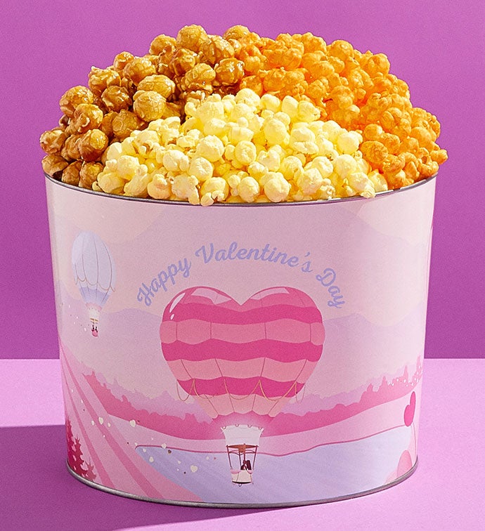 Love Lifts Us Up 2 Gallon 3 Flavor Popcorn Tin