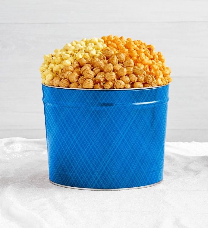 Simply Blue 3 Flavor Popcorn Tins