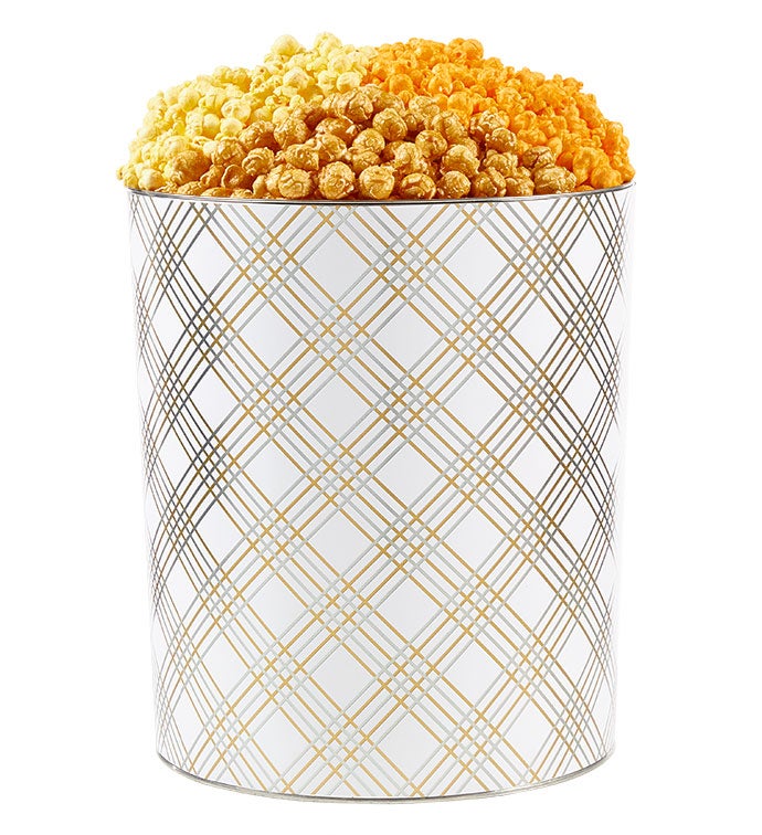 All is Bright 6 1/2 Gallon 3 Flavor Popcorn Tin