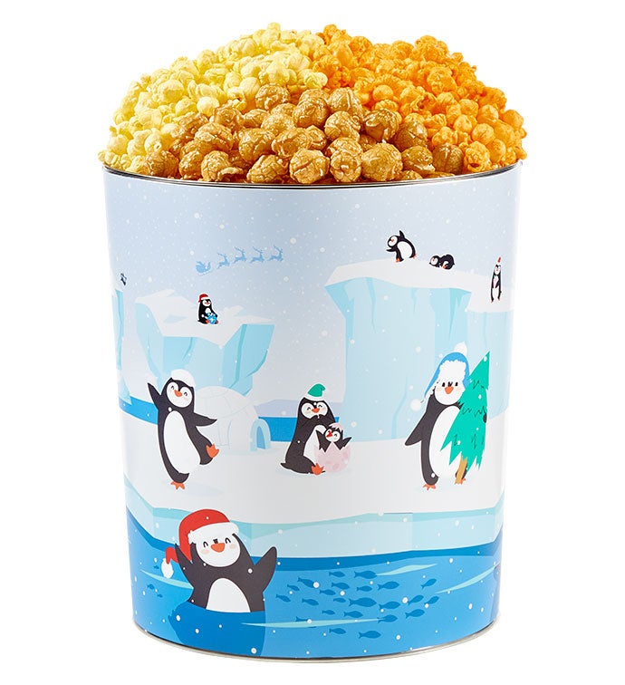Oh What Fun 3 1/2 Gallon 3 Flavor Popcorn Tin