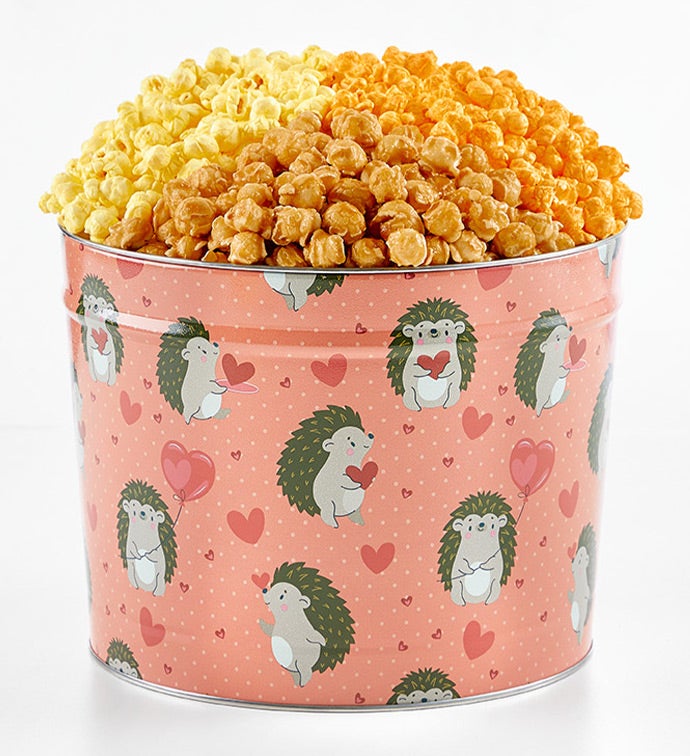 Hedge Hugs 2 Gallon 3 Flavor Popcorn Tin