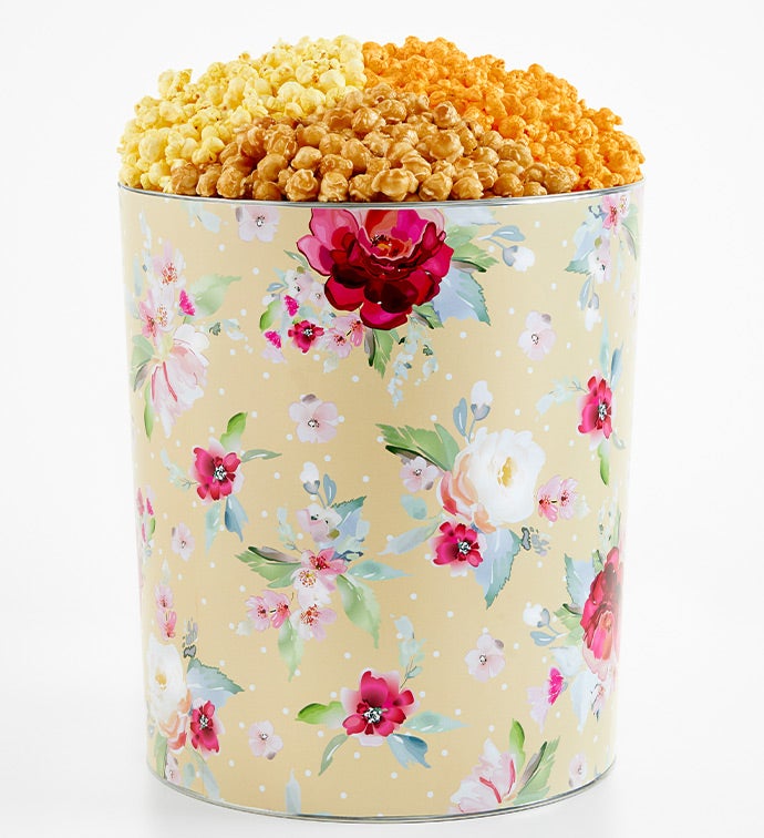 Blooming Bouquet 6 1/2 Gallon 3 Flavor Popcorn Tin