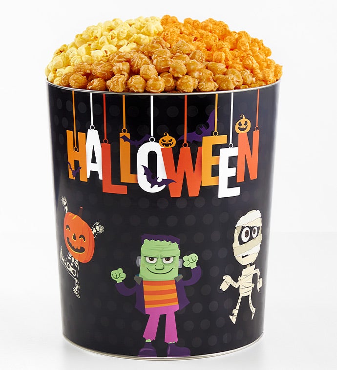 Halloween Monsters / Gallon Flavor Popcorn Tin