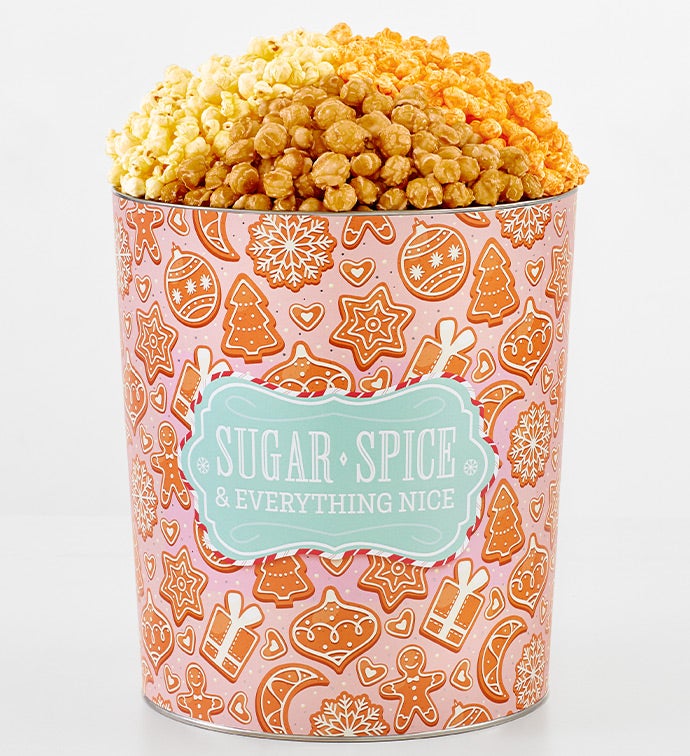 Gingerbread Dreams 3 1/2 Gallon 3 Flavor Popcorn Tin