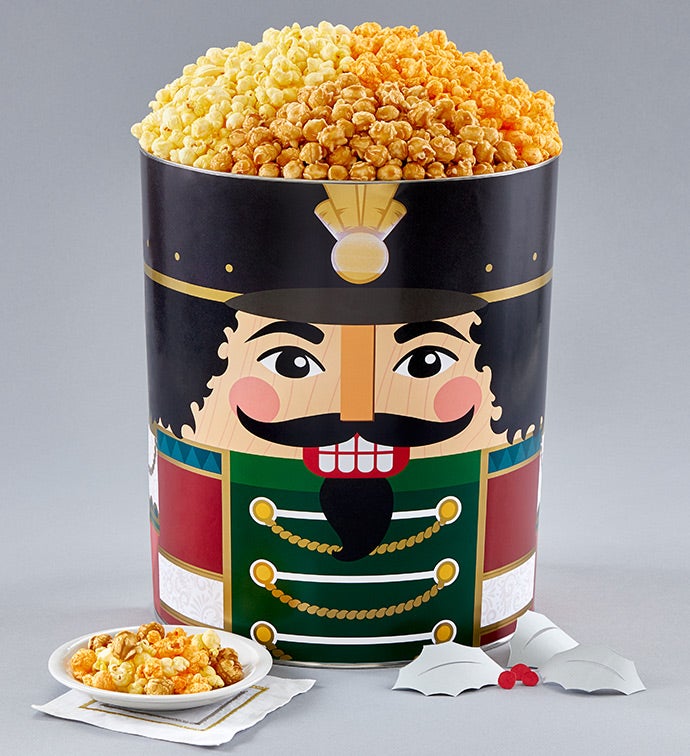 Nutcracker 6.5 Gallon 3 Flavor Popcorn Tin