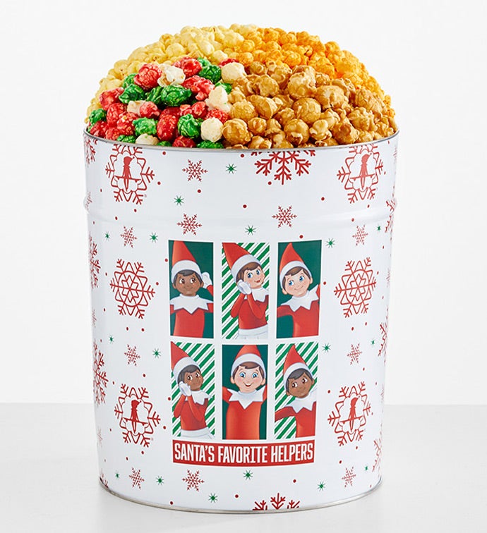 The Elf On The Shelf® 3 1/2 Gallon 4 Flavor Popcorn Tin