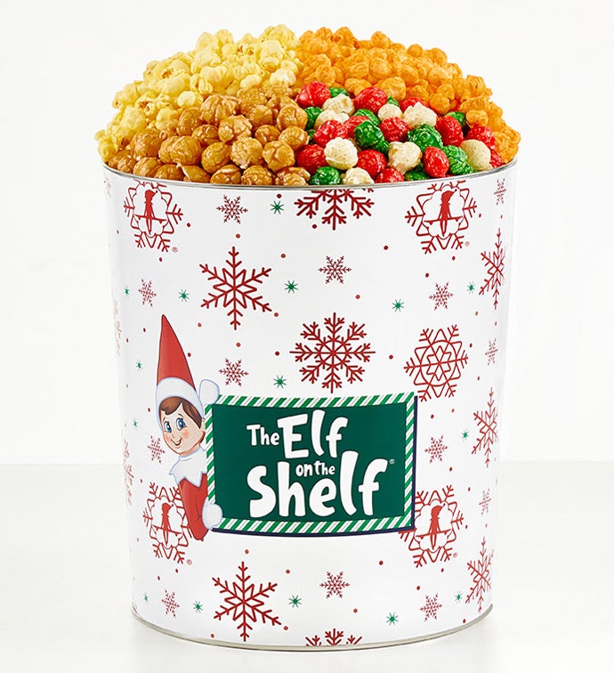 The Elf On The Shelf® 3 1/2 Gallon 4 Flavor Popcorn Tin