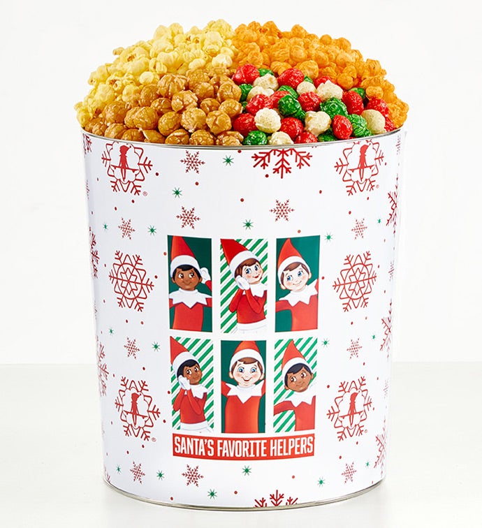 The Elf On The Shelf® 3 1/2 Gallon 4 Flavor Popcorn Tin