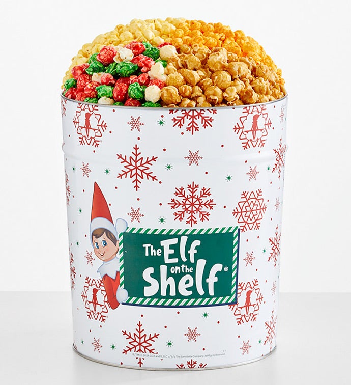 The Elf On The Shelf® 3 1/2 Gallon 4 Flavor Popcorn Tin