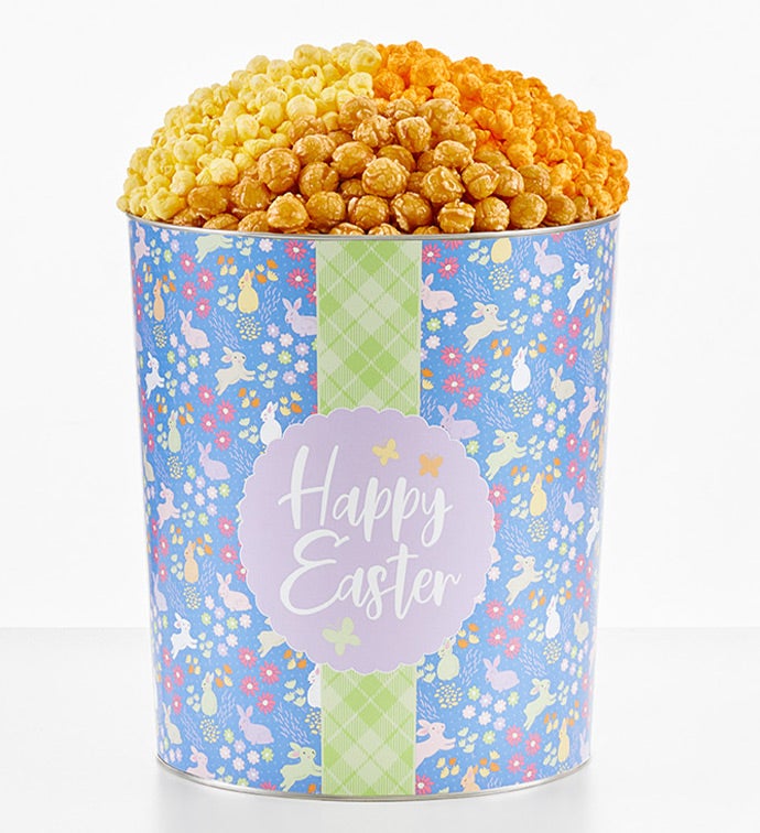 Happy Easter 3 1/2 Gallon 3 Flavor Popcorn Tin
