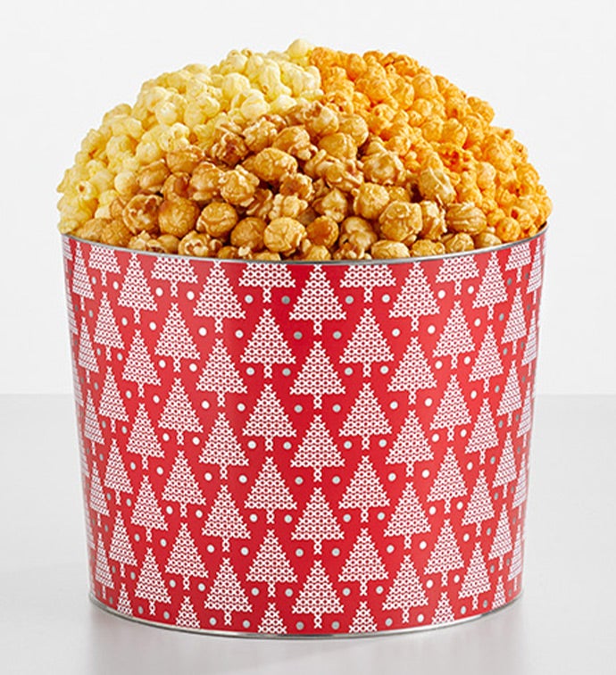 Red Trees 2 Gallon 3 Flavor Popcorn Tin