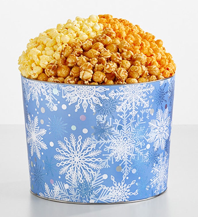 Let it Snow 2 Gallon 3 Flavor Popcorn Tin