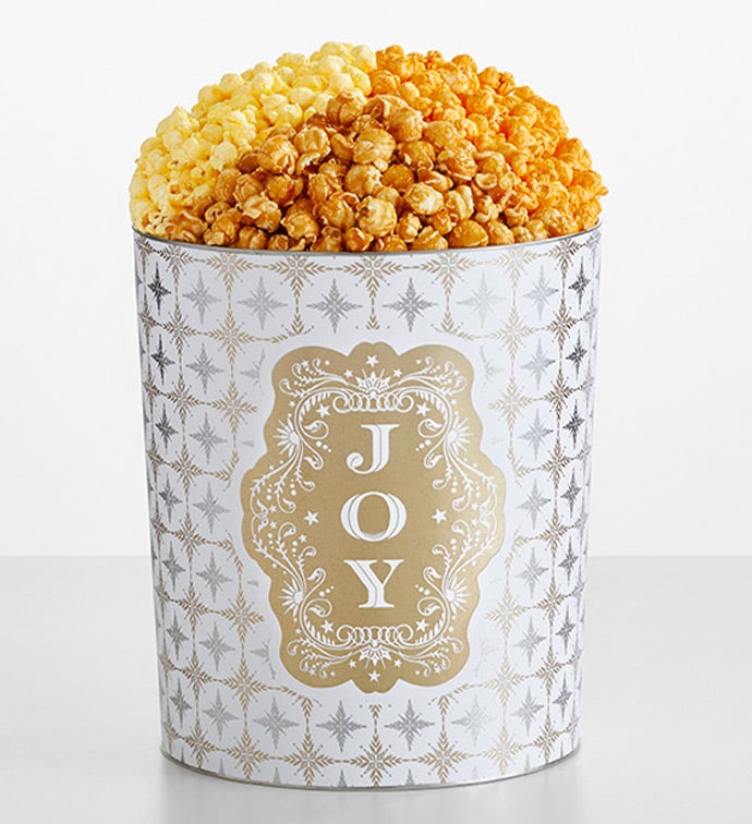 Joy 3 1/2 Gallon 3 Flavor Popcorn Tin