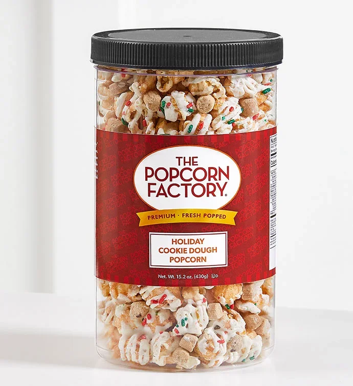 Holiday Cookie Dough Popcorn Canister