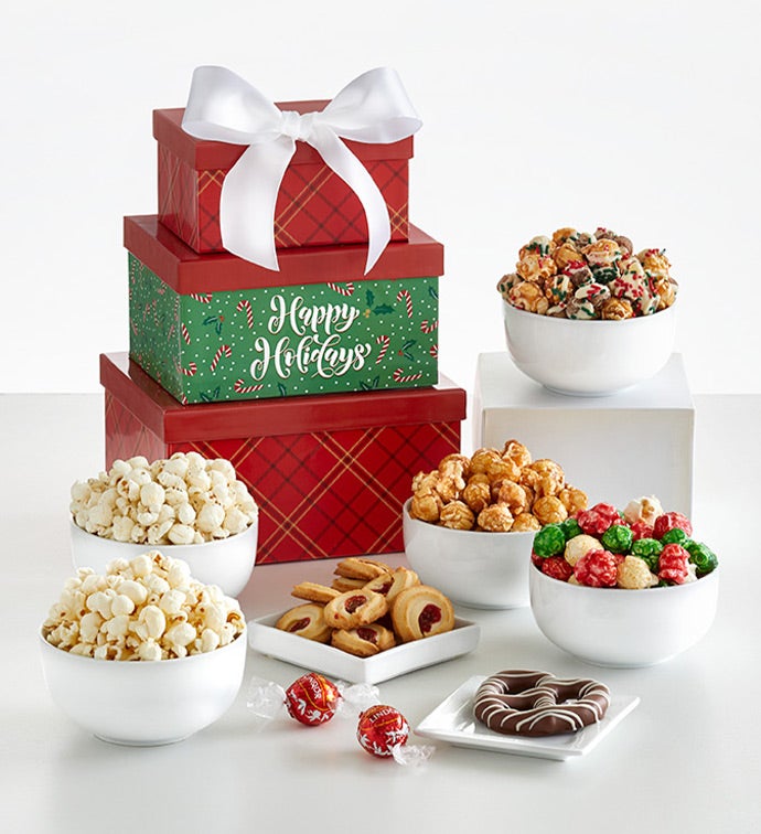 Happy Holidays 3 Box Gift Tower 