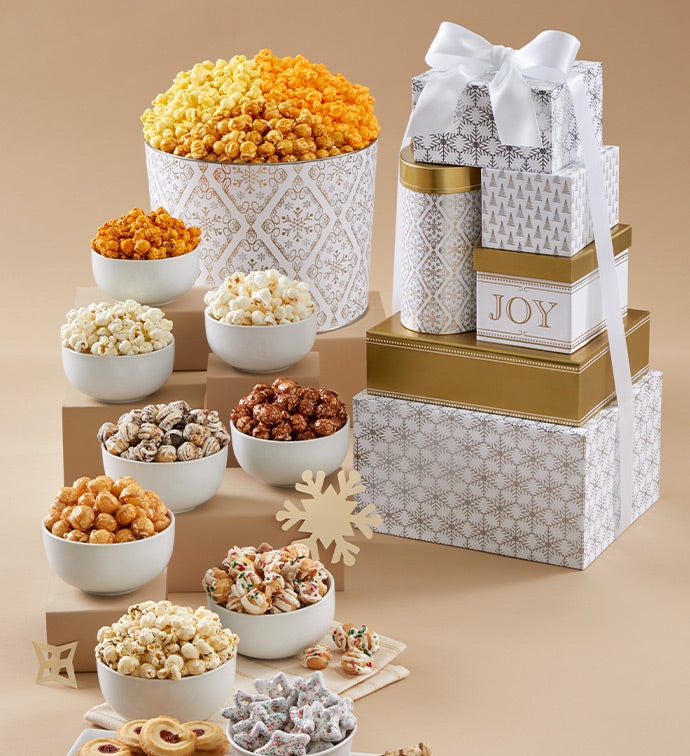 Joyful 6 Box Gift Tower and Tin