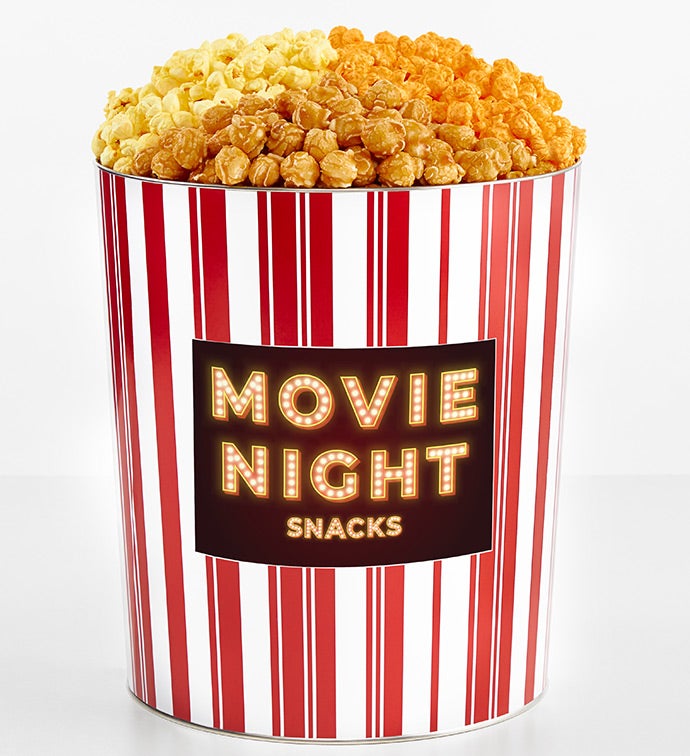 Tins With Pop® 3.5 Gallon Movie Night Snacks 3 Flavor